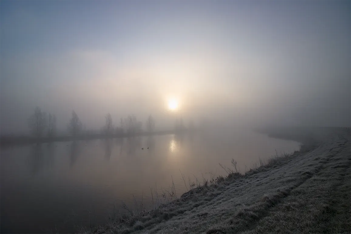 Vecht bij zonsopkomst