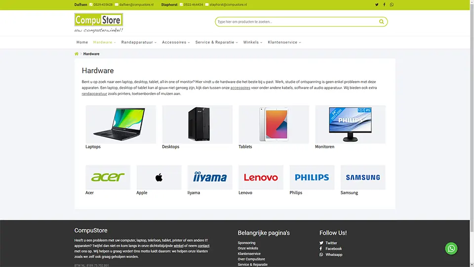CompuStore - website