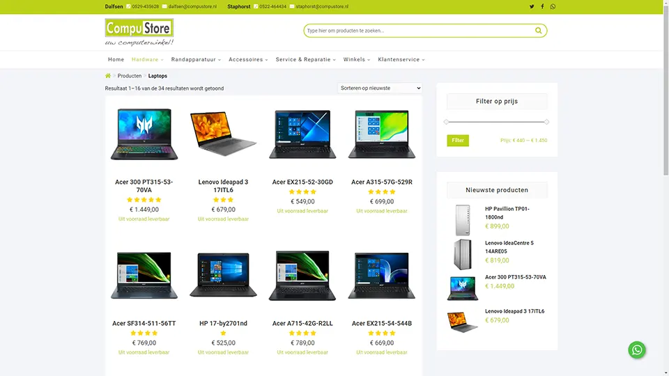 CompuStore - website
