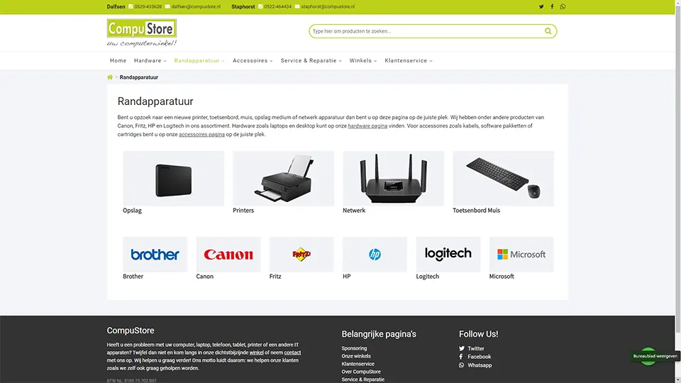 CompuStore - website